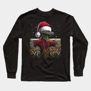 Scarecrow Santa Hat Long Sleeve T-Shirt